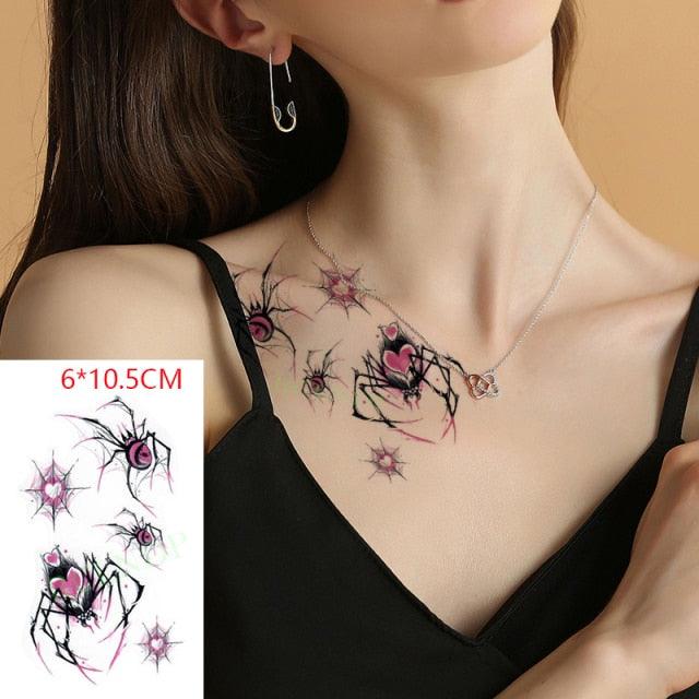Black Waterproof Temporary Bird Tattoo Sticker Arm Leg Wrist Modern Small Tattoo For Womens And Kids Stevvex