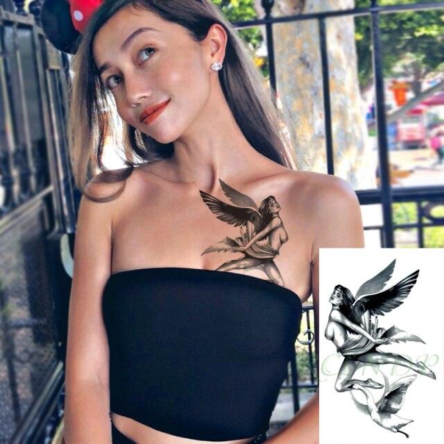 Black Waterproof Temporary Tattoo Sticker Different Design Colorful Fake Tattoo Arm Hand For Halloween Party Womens Mens Stevvex