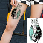 Black Waterproof Temporary Tattoo Sticker Different Design Colorful Fake Tattoo Arm Hand For Halloween Party Womens Mens Stevvex
