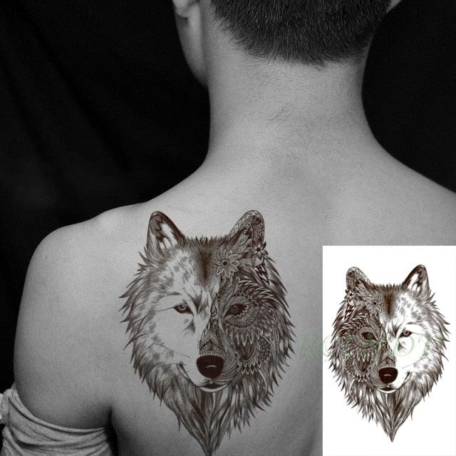 Black Waterproof Temporary Tattoo Sticker Different Design Colorful Fake Tattoo Arm Hand For Halloween Party Womens Mens Stevvex