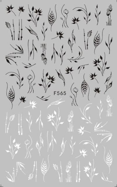 Black White 3D Nail Sticker Decals Cool English Letter Nail Art Decoration Manicure Design Christmas New Year Gift French Nail Art Stickers Decals 8Sheets Nail Art Supplies 3D Self-Adhesive Nail Art Decoration  Pattern Nail Accessories Classic Simple Stevvex
