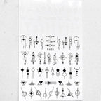 Black White 3D Nail Sticker Decals Cool English Letter Nail Art Decoration Manicure Design Christmas New Year Gift French Nail Art Stickers Decals 8Sheets Nail Art Supplies 3D Self-Adhesive Nail Art Decoration  Pattern Nail Accessories Classic Simple Stevvex