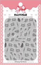 Black White 3D Nail Sticker Decals Cool English Letter Nail Art Decoration Manicure Design Christmas New Year Gift French Nail Art Stickers Decals 8Sheets Nail Art Supplies 3D Self-Adhesive Nail Art Decoration  Pattern Nail Accessories Classic Simple Stevvex
