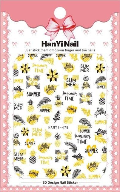 Black White 3D Nail Sticker Decals Cool English Letter Nail Art Decoration Manicure Design Christmas New Year Gift French Nail Art Stickers Decals 8Sheets Nail Art Supplies 3D Self-Adhesive Nail Art Decoration  Pattern Nail Accessories Classic Simple Stevvex
