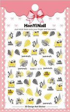 Black White 3D Nail Sticker Decals Cool English Letter Nail Art Decoration Manicure Design Christmas New Year Gift French Nail Art Stickers Decals 8Sheets Nail Art Supplies 3D Self-Adhesive Nail Art Decoration  Pattern Nail Accessories Classic Simple Stevvex