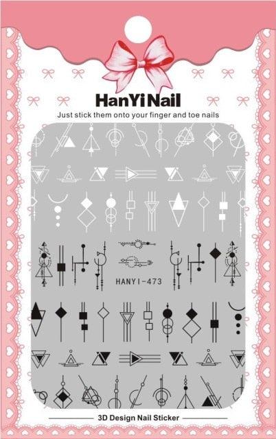 Black White 3D Nail Sticker Decals Cool English Letter Nail Art Decoration Manicure Design Christmas New Year Gift French Nail Art Stickers Decals 8Sheets Nail Art Supplies 3D Self-Adhesive Nail Art Decoration  Pattern Nail Accessories Classic Simple Stevvex