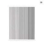 Black White 3D Nail Stickers Metal Gold Silver Geometric Tassel Strip Line Adhesive Transfer Decals Nail Art Design  Gold Silver Metal Nail Sticker  Metallic Curve Strip Line Nail Decal Self-Adhesive 3D Wave Design Nail Tips Decorations Manicure for Women Stevvex