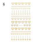 Black White 3D Nail Stickers Metal Gold Silver Geometric Tassel Strip Line Adhesive Transfer Decals Nail Art Design  Gold Silver Metal Nail Sticker  Metallic Curve Strip Line Nail Decal Self-Adhesive 3D Wave Design Nail Tips Decorations Manicure for Women Stevvex