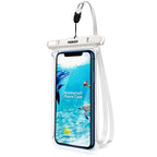 Black White Full View Waterproof Case for Phone Underwater Snow Transparent Swimming Pouch Big Mobile Phone Covers Waterproof Mobile Phone Case Underwater Waterproof Iphone Case Stevvex