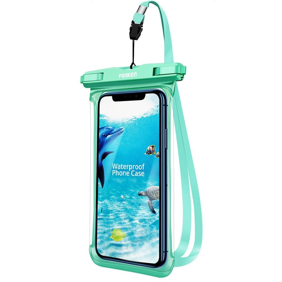 Black White Full View Waterproof Case for Phone Underwater Snow Transparent Swimming Pouch Big Mobile Phone Covers Waterproof Mobile Phone Case Underwater Waterproof Iphone Case Stevvex