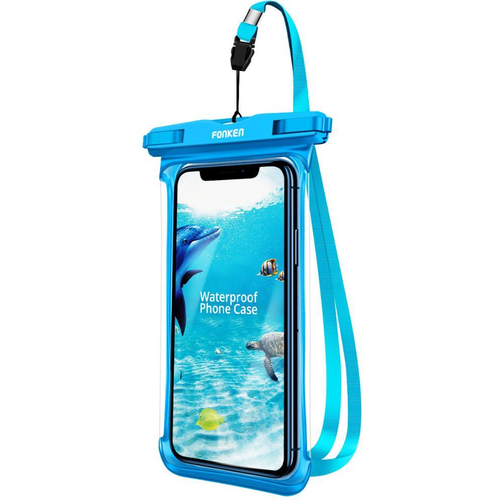 Black White Full View Waterproof Case for Phone Underwater Snow Transparent Swimming Pouch Big Mobile Phone Covers Waterproof Mobile Phone Case Underwater Waterproof Iphone Case Stevvex