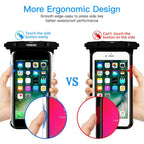 Black White Full View Waterproof Case for Phone Underwater Snow Transparent Swimming Pouch Big Mobile Phone Covers Waterproof Mobile Phone Case Underwater Waterproof Iphone Case Stevvex