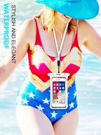 Black White Full View Waterproof Case for Phone Underwater Snow Transparent Swimming Pouch Big Mobile Phone Covers Waterproof Mobile Phone Case Underwater Waterproof Iphone Case Stevvex