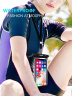 Black White Full View Waterproof Case for Phone Underwater Snow Transparent Swimming Pouch Big Mobile Phone Covers Waterproof Mobile Phone Case Underwater Waterproof Iphone Case Stevvex