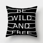 Black White Geometric Cushion Cover Pillowcase Sofa Cushions Decorative Pillow Covers Stripe Pattern Throw Pillow Case Daily Decorations Sofa Throw Pillow Case Cushion Covers Pillowcase Polyester Home Decor Pillow Cases 45x45CM Stevvex