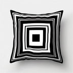 Black White Geometric Cushion Cover Pillowcase Sofa Cushions Decorative Pillow Covers Stripe Pattern Throw Pillow Case Daily Decorations Sofa Throw Pillow Case Cushion Covers Pillowcase Polyester Home Decor Pillow Cases 45x45CM Stevvex