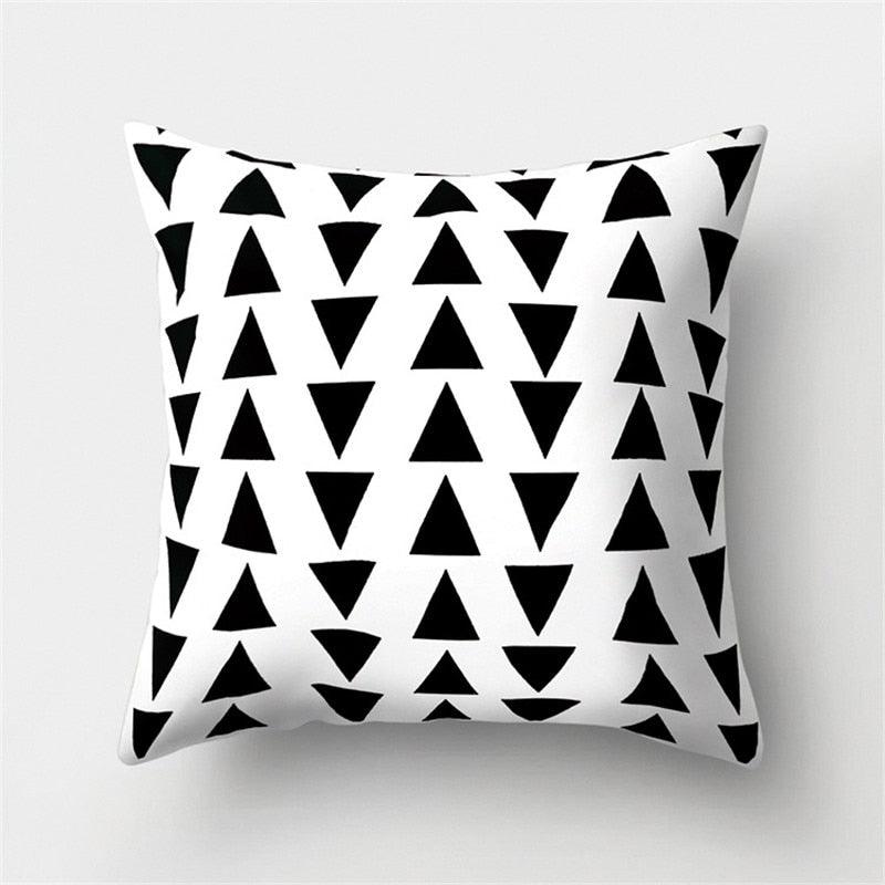 Black White Geometric Cushion Cover Pillowcase Sofa Cushions Decorative Pillow Covers Stripe Pattern Throw Pillow Case Daily Decorations Sofa Throw Pillow Case Cushion Covers Pillowcase Polyester Home Decor Pillow Cases 45x45CM Stevvex