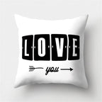 Black White Geometric Cushion Cover Pillowcase Sofa Cushions Decorative Pillow Covers Stripe Pattern Throw Pillow Case Daily Decorations Sofa Throw Pillow Case Cushion Covers Pillowcase Polyester Home Decor Pillow Cases 45x45CM Stevvex
