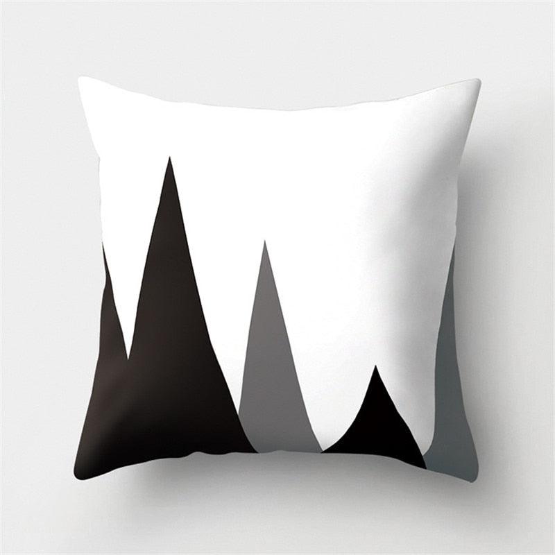 Black White Geometric Cushion Cover Pillowcase Sofa Cushions Decorative Pillow Covers Stripe Pattern Throw Pillow Case Daily Decorations Sofa Throw Pillow Case Cushion Covers Pillowcase Polyester Home Decor Pillow Cases 45x45CM Stevvex