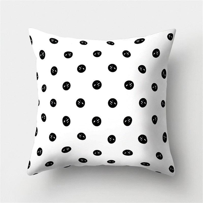 Black White Geometric Cushion Cover Pillowcase Sofa Cushions Decorative Pillow Covers Stripe Pattern Throw Pillow Case Daily Decorations Sofa Throw Pillow Case Cushion Covers Pillowcase Polyester Home Decor Pillow Cases 45x45CM Stevvex