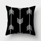 Black White Geometric Cushion Cover Pillowcase Sofa Cushions Decorative Pillow Covers Stripe Pattern Throw Pillow Case Daily Decorations Sofa Throw Pillow Case Cushion Covers Pillowcase Polyester Home Decor Pillow Cases 45x45CM Stevvex