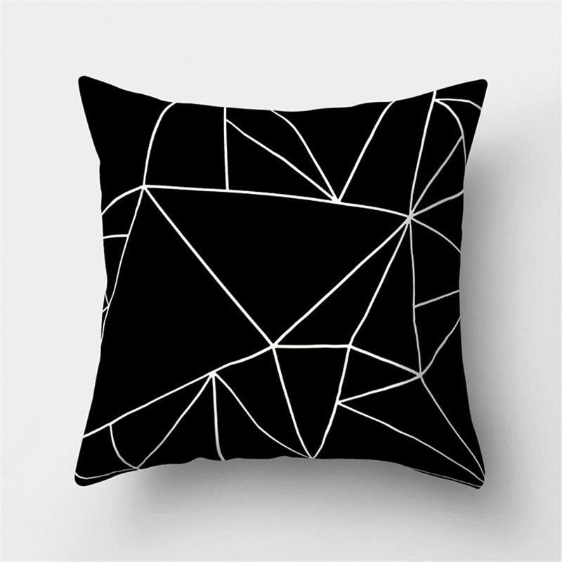 Black White Geometric Cushion Cover Pillowcase Sofa Cushions Decorative Pillow Covers Stripe Pattern Throw Pillow Case Daily Decorations Sofa Throw Pillow Case Cushion Covers Pillowcase Polyester Home Decor Pillow Cases 45x45CM Stevvex