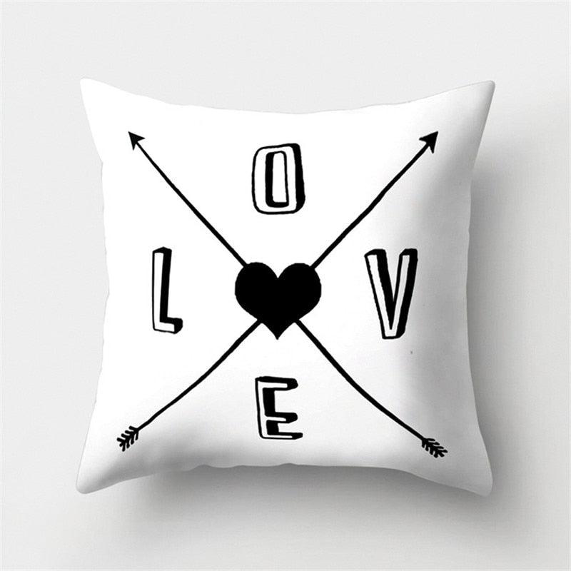 Black White Geometric Cushion Cover Pillowcase Sofa Cushions Decorative Pillow Covers Stripe Pattern Throw Pillow Case Daily Decorations Sofa Throw Pillow Case Cushion Covers Pillowcase Polyester Home Decor Pillow Cases 45x45CM Stevvex