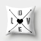 Black White Geometric Cushion Cover Pillowcase Sofa Cushions Decorative Pillow Covers Stripe Pattern Throw Pillow Case Daily Decorations Sofa Throw Pillow Case Cushion Covers Pillowcase Polyester Home Decor Pillow Cases 45x45CM Stevvex