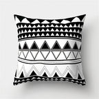 Black White Geometric Cushion Cover Pillowcase Sofa Cushions Decorative Pillow Covers Stripe Pattern Throw Pillow Case Daily Decorations Sofa Throw Pillow Case Cushion Covers Pillowcase Polyester Home Decor Pillow Cases 45x45CM Stevvex