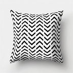 Black White Geometric Cushion Cover Pillowcase Sofa Cushions Decorative Pillow Covers Stripe Pattern Throw Pillow Case Daily Decorations Sofa Throw Pillow Case Cushion Covers Pillowcase Polyester Home Decor Pillow Cases 45x45CM Stevvex