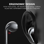 Black White Sport Earbuds Wired Headphones With Bass Mobile Phone Earphone Wire Stereo Headset Mic Music Earphones Wired Earbuds Noise Isolating in-Ear Headphones Earphones with Mic Volume Control 3.5mm Plug for Sports Workout Compatible Stevvex