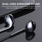 Black White Sport Earbuds Wired Headphones With Bass Mobile Phone Earphone Wire Stereo Headset Mic Music Earphones Wired Earbuds Noise Isolating in-Ear Headphones Earphones with Mic Volume Control 3.5mm Plug for Sports Workout Compatible Stevvex