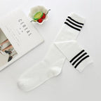 Black White Striped Long Over Knee Thigh High Cotton Socks Over The Knee Stockings For Ladies Warm Knee Socks for Women Stevvex