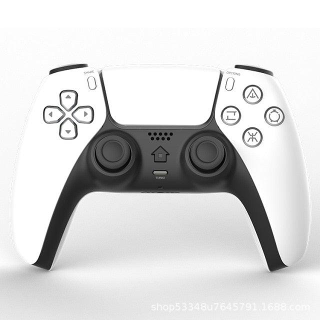 Black White Wireless Dual Sense Double Vibration Joystick Controller Compatible With PC Laptop For Gamers Stevvex