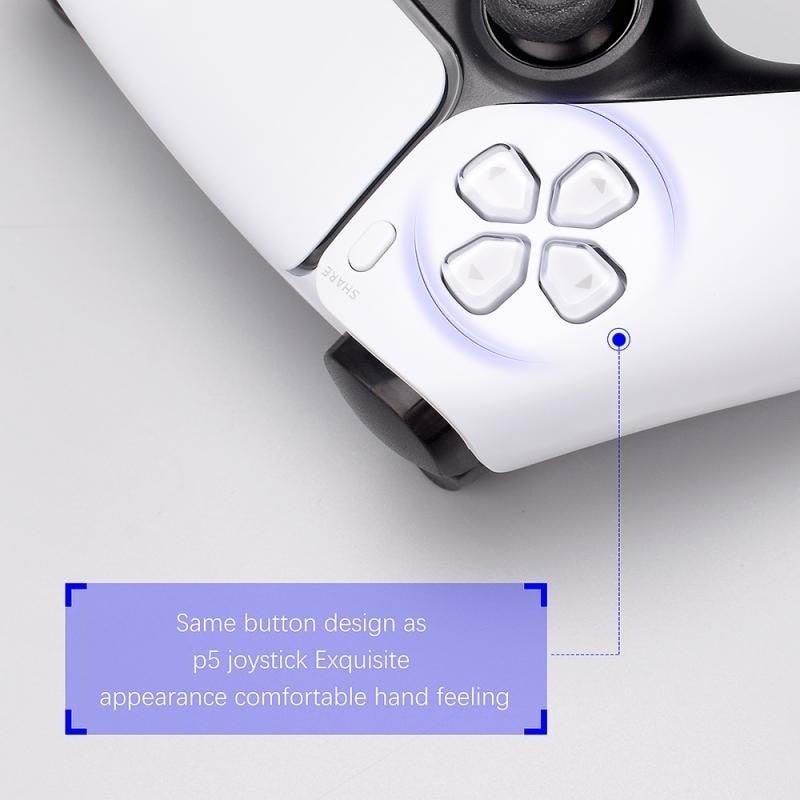 Black White Wireless Dual Sense Double Vibration Joystick Controller Compatible With PC Laptop For Gamers Stevvex