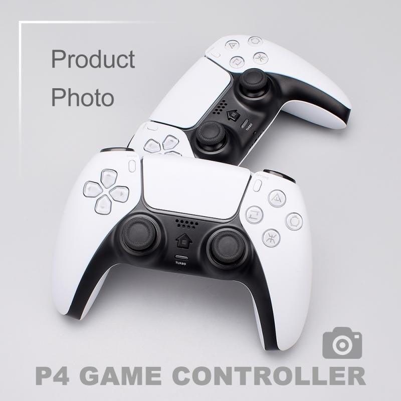 Black White Wireless Dual Sense Double Vibration Joystick Controller Compatible With PC Laptop For Gamers Stevvex