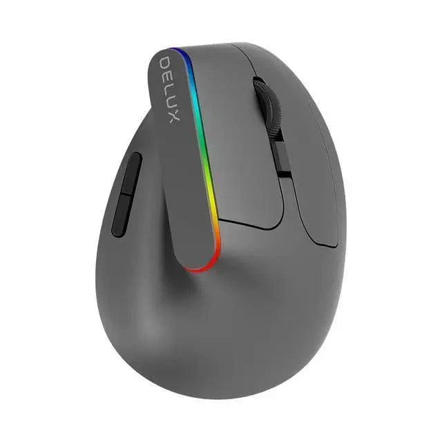 Black Wireless Ergonomic Mouse Vertical 1600 DPI Button Gaming Mouse RGB Optical USB Mice For PC And Laptop 2.4Ghz Stevvex