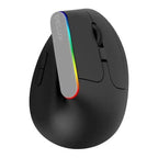 Black Wireless Ergonomic Mouse Vertical 1600 DPI Button Gaming Mouse RGB Optical USB Mice For PC And Laptop 2.4Ghz Stevvex