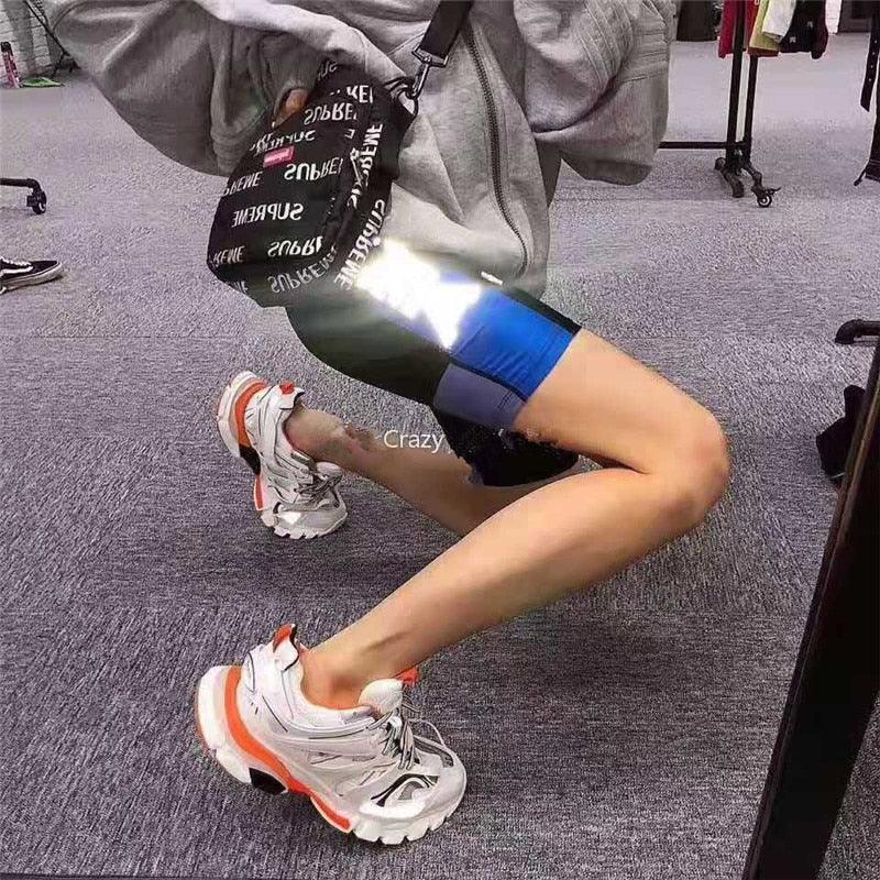 Black Womens Breathable Sneakers  Spring Mesh  Sneakers Woman Elegant Casual Sneakers Outdoor Sport Summer Couple Cushion Flats Running Womens Sneakers Stevvex