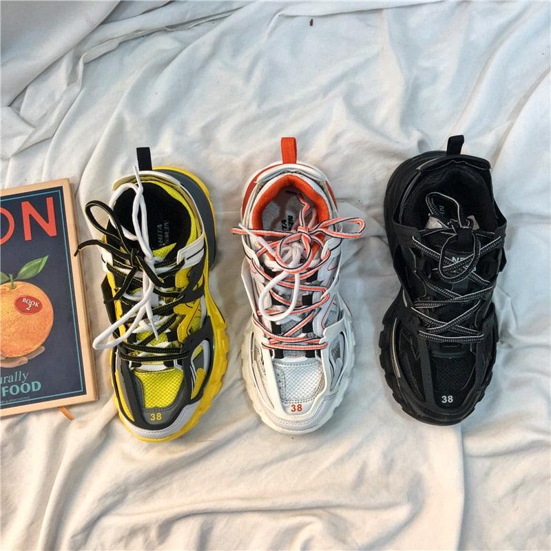 Black Womens Breathable Sneakers  Spring Mesh  Sneakers Woman Elegant Casual Sneakers Outdoor Sport Summer Couple Cushion Flats Running Womens Sneakers Stevvex