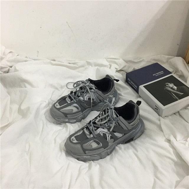 Black Womens Breathable Sneakers  Spring Mesh  Sneakers Woman Elegant Casual Sneakers Outdoor Sport Summer Couple Cushion Flats Running Womens Sneakers Stevvex