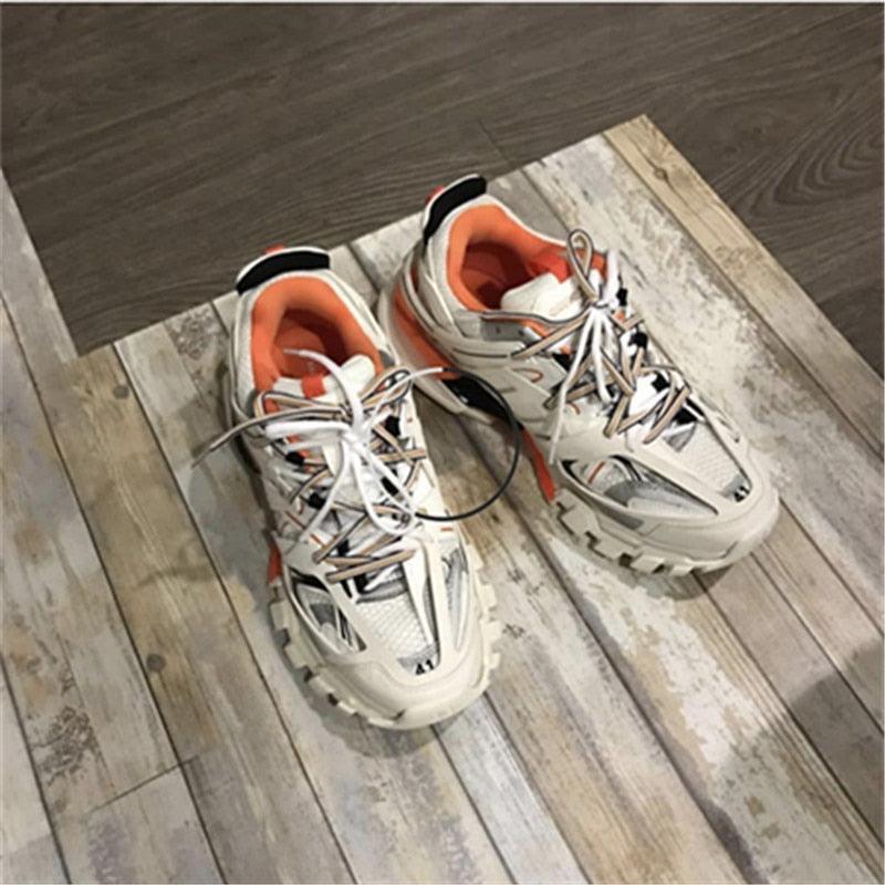 Black Womens Breathable Sneakers  Spring Mesh  Sneakers Woman Elegant Casual Sneakers Outdoor Sport Summer Couple Cushion Flats Running Womens Sneakers Stevvex