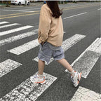 Black Womens Breathable Sneakers  Spring Mesh  Sneakers Woman Elegant Casual Sneakers Outdoor Sport Summer Couple Cushion Flats Running Womens Sneakers Stevvex