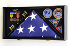 Large Flag & Medals Military Pins Patches Insignia Holds up to 5x9 Flag Display Case Frame The Military Gift Store