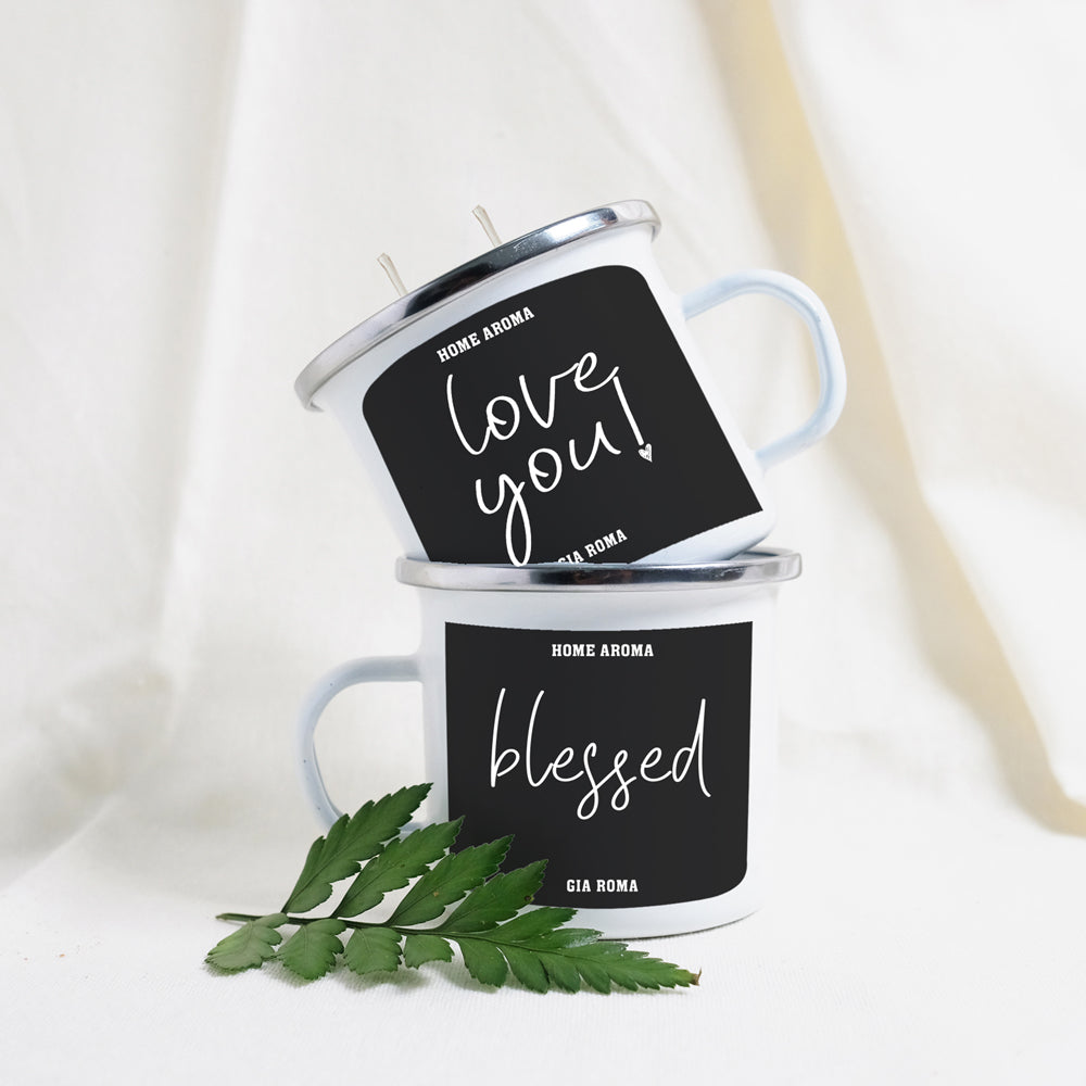 16oz Reusable Metal Candle Mug Scented Soy Candle Gift BandsCo Straps