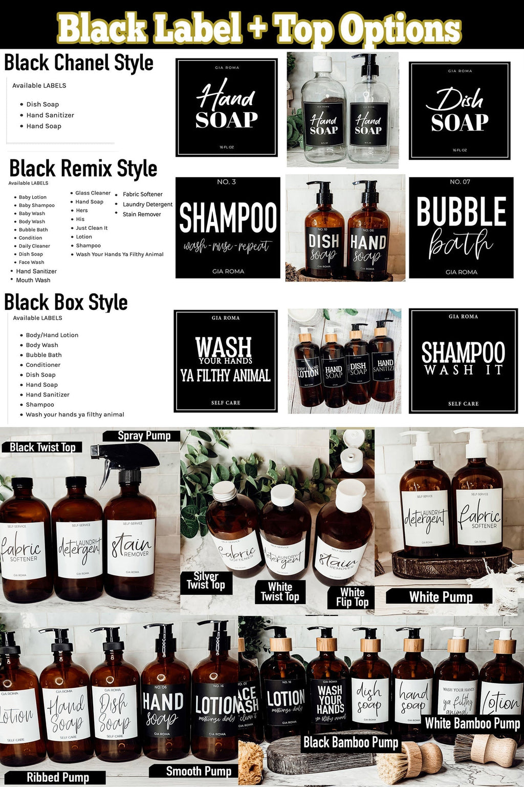 32 Oz Amber Glass Reusable Dispenser Bottle For Soap Laundry Mouthwash Refillable Pump Included BandsCo Straps