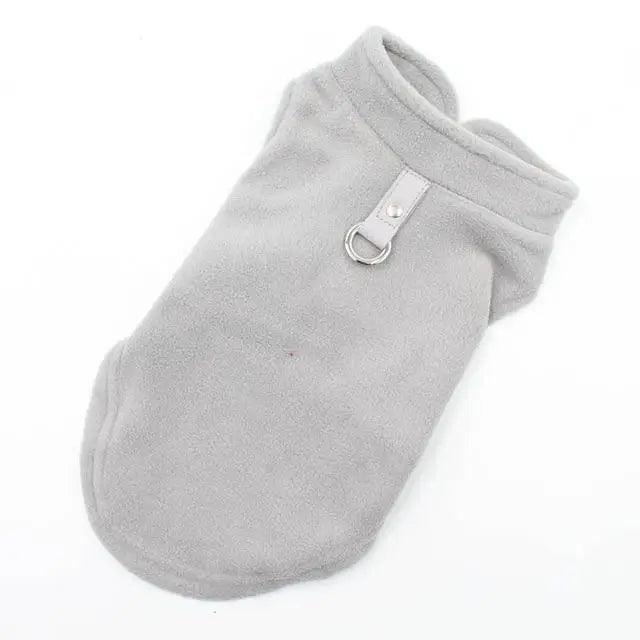 Blank Dog Vest Soft Fleece Clothes For Small Dogs Solid Candy Color Dog T Shirt With Dog Harness Leash Dog Cold Weather Coat Warm Dog Jumpers Soft Fleece Vest Jacket with Leash Ring Costume for Puppy Small Dogs Stevvex