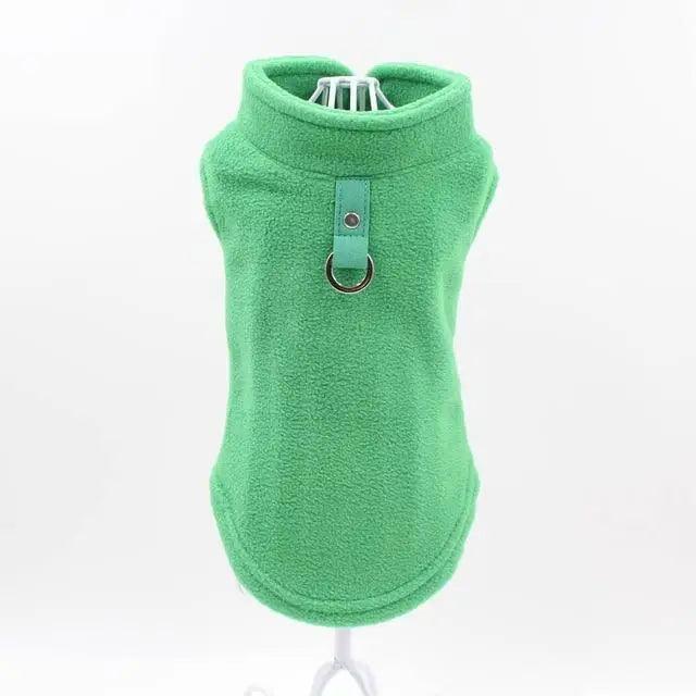 Blank Dog Vest Soft Fleece Clothes For Small Dogs Solid Candy Color Dog T Shirt With Dog Harness Leash Dog Cold Weather Coat Warm Dog Jumpers Soft Fleece Vest Jacket with Leash Ring Costume for Puppy Small Dogs Stevvex