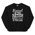 Blessed Is The Nation Whose God Is The Lord Sweatshirt Peachy Sunday