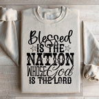 Blessed Is The Nation Whose God Is The Lord Sweatshirt Peachy Sunday